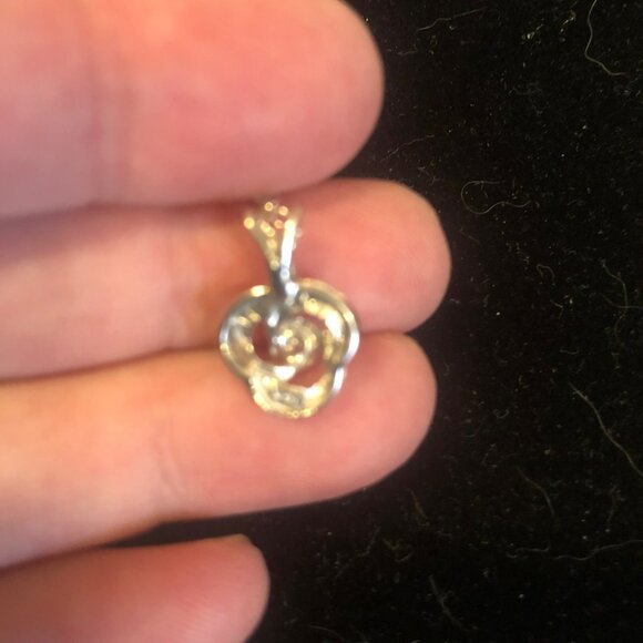 Sterling Silver Chain w/14K Infinity Knot Pendant Necklace - Picture 6 of 8